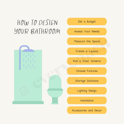 How To Design Your Bathroom Instagram Post Canva Template