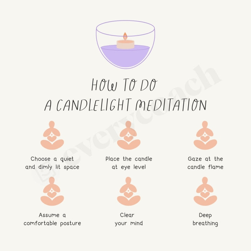How To Do A Candlelight Meditation Instagram Post Canva Template