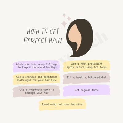 How To Get Perfect Hair Instagram Post Canva Template