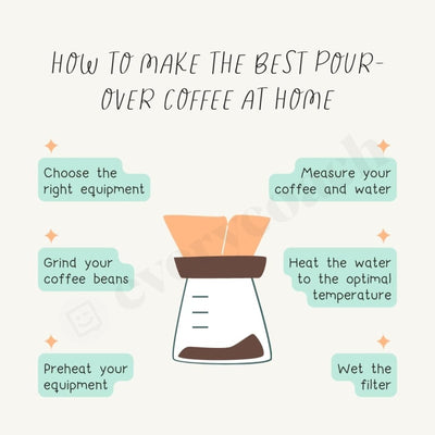 How To Make The Best Pour Over Coffee At Home Instagram Post Canva Template