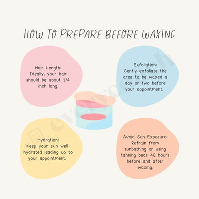 How To Prepare Before Waxing Instagram Post Canva Template