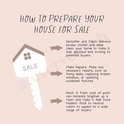 How To Prepare Your House For Sale Instagram Post Canva Template
