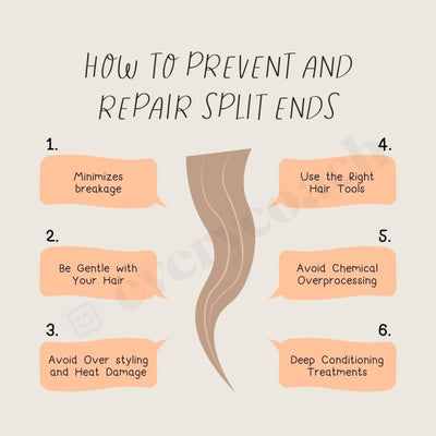 How To Prevent And Repair Split Ends Instagram Post Canva Template