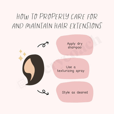 How To Properly Care For And Maintain Hair Extensions S06052302 Instagram Post Canva Template