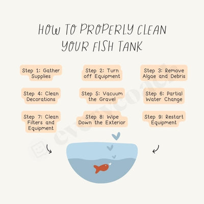How To Properly Clean Your Fish Tank Instagram Post Canva Template