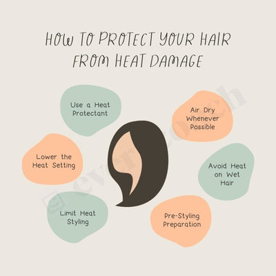 How To Protect Your Hair From Heat Damage Instagram Post Canva Template