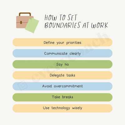 How To Set Boundaries At Work Instagram Post Canva Template