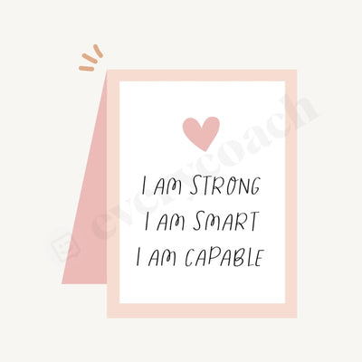 I Am Strong Am Smart Capable Instagram Post Canva Template