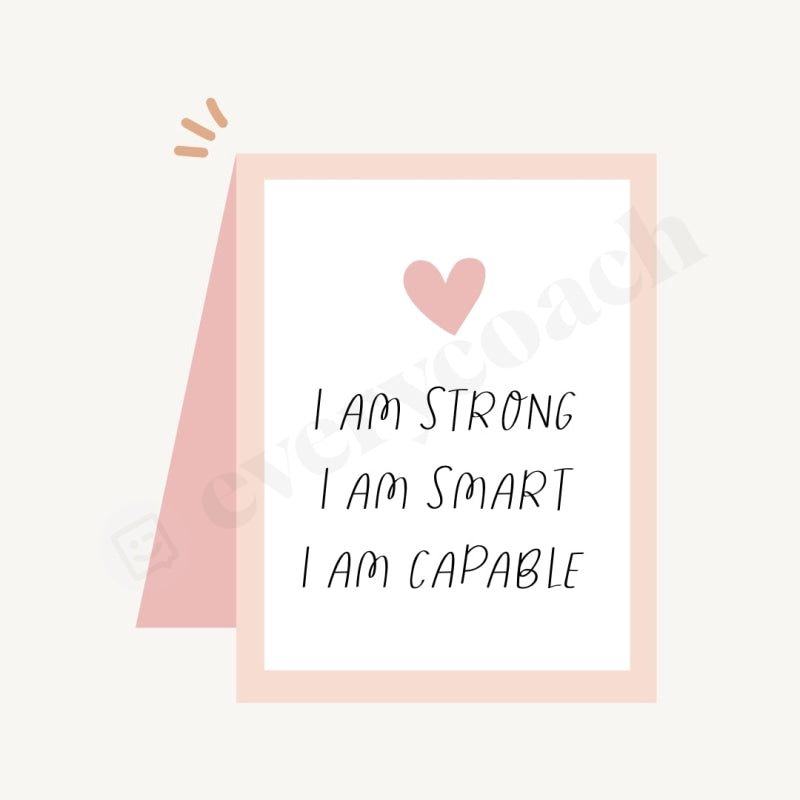 I Am Strong Am Smart Capable Instagram Post Canva Template