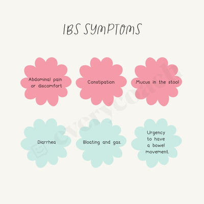 Ibs Symptoms Instagram Post Canva Template