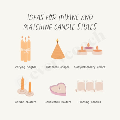 Ideas For Mixing And Matching Candle Styles Instagram Post Canva Template