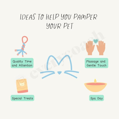 Ideas To Help You Pamper Your Pet Instagram Post Canva Template