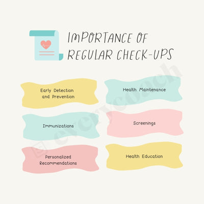 Importance Of Regular Check Ups Instagram Post Canva Template
