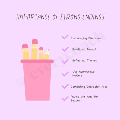Importance Of Strong Endings Instagram Post Canva Template