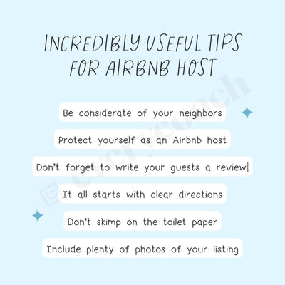 Incredibly Useful Tips For Airbnb Host Instagram Post Canva Template