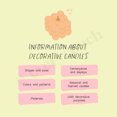 Information About Decorative Candles Instagram Post Canva Template