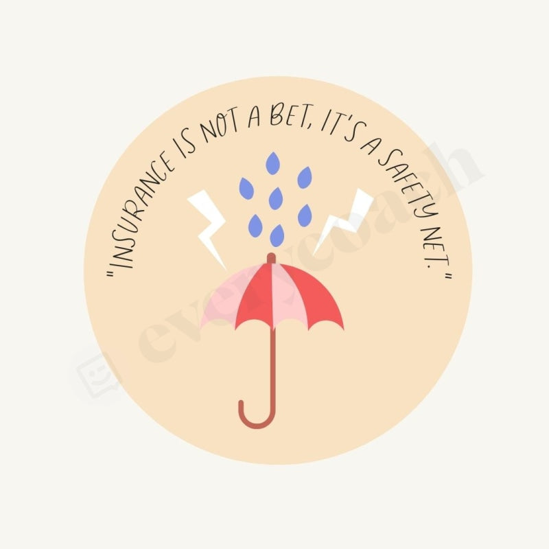 Insurance Is Not A Bet Its Safety Net Instagram Post Canva Template