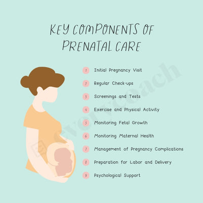 Key Components Of Prenatal Care Instagram Post Canva Template