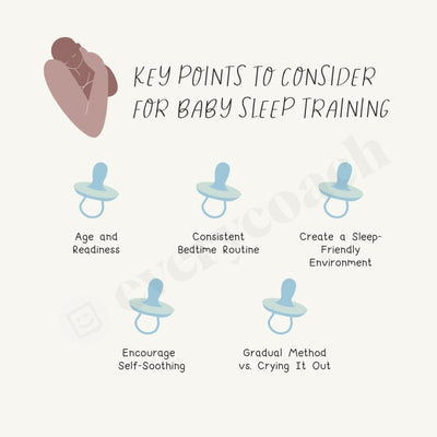 Key Points To Consider For Baby Sleep Training Instagram Post Canva Template