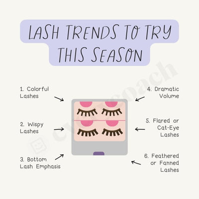Lash Trends To Try This Season Instagram Post Canva Template
