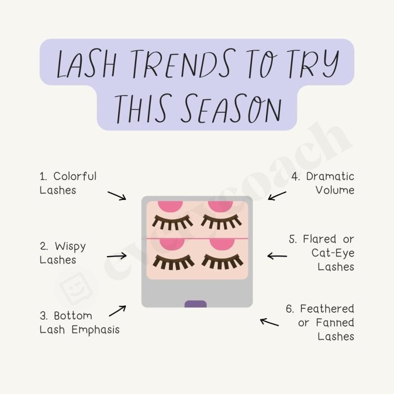 Lash Trends To Try This Season Instagram Post Canva Template