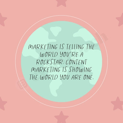Marketing Is Telling The World Youre A Rockstar Content Showing You Are One Instagram Post Canva