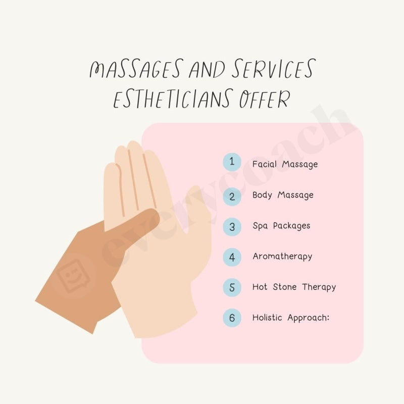 Massages And Services Estheticians Offer Instagram Post Canva Template