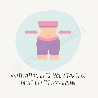 Motivation Gets You Started Habit Keeps Going S03292301 Instagram Post Canva Template