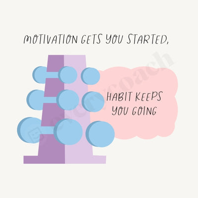Motivation Gets You Started Habit Keeps Going S03292302 Instagram Post Canva Template