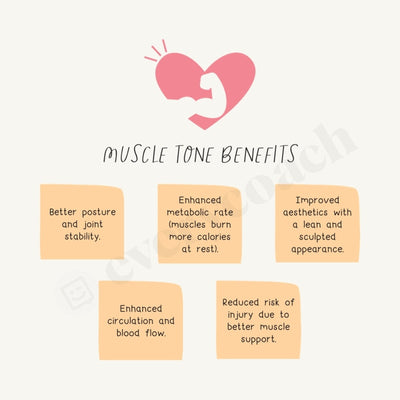 Muscle Tone Benefits Instagram Post Canva Template