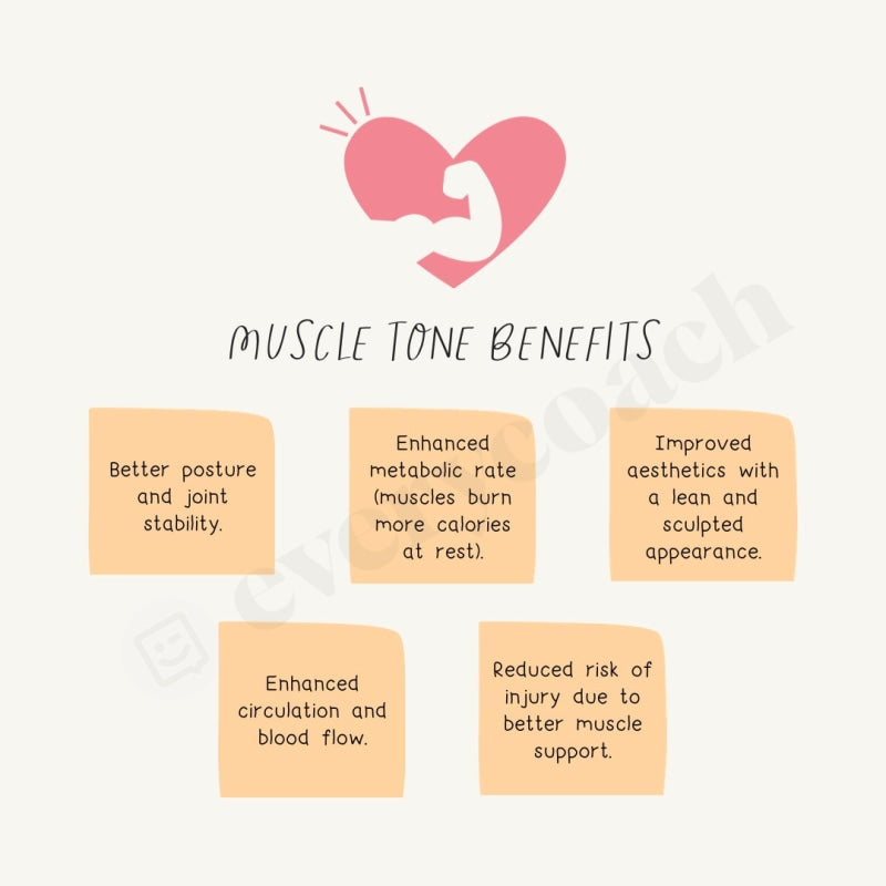 Muscle Tone Benefits Instagram Post Canva Template