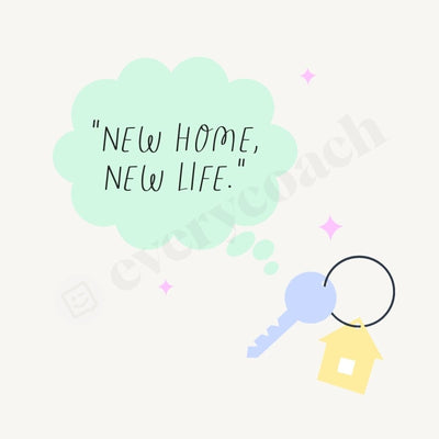 New Home Life Instagram Post Canva Template