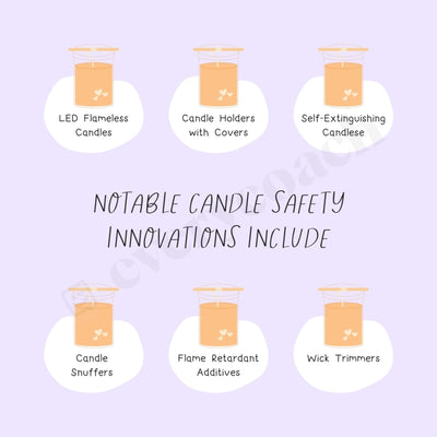 Notable Candle Safety Innovations Include Instagram Post Canva Template
