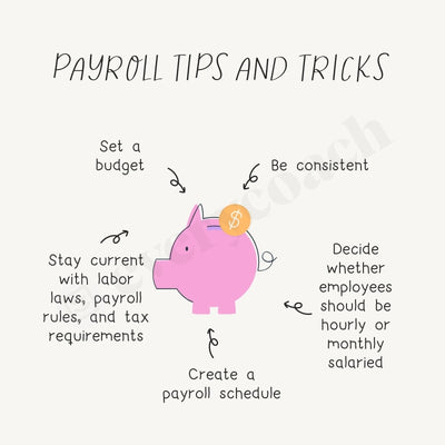 Payroll Tips And Tricks Instagram Post Canva Template