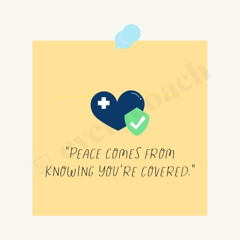 Peace Comes From Knowing Youre Covered Instagram Post Canva Template