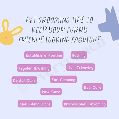Pet Grooming Tips To Keep Your Furry Friends Looking Fabulous Instagram Post Canva Template