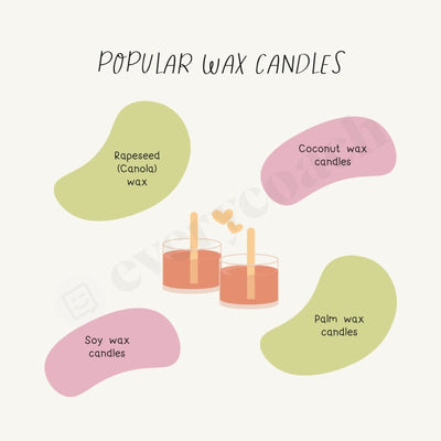 Popular Wax Candles Instagram Post Canva Template