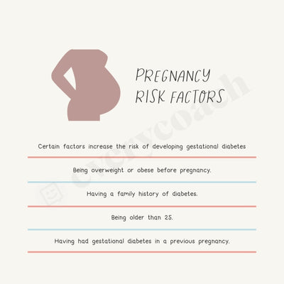 Pregnancy Risk Factors Instagram Post Canva Template