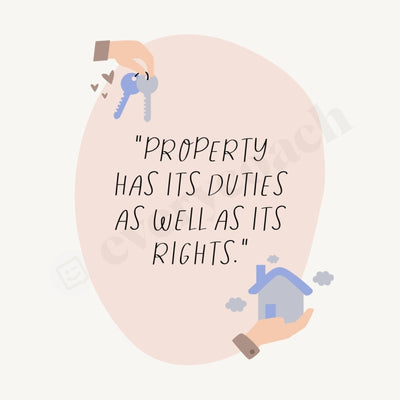 Property Has Its Duties As Well Rights Instagram Post Canva Template