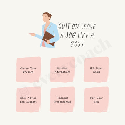 Quit Or Leave A Job Like Boss Instagram Post Canva Template