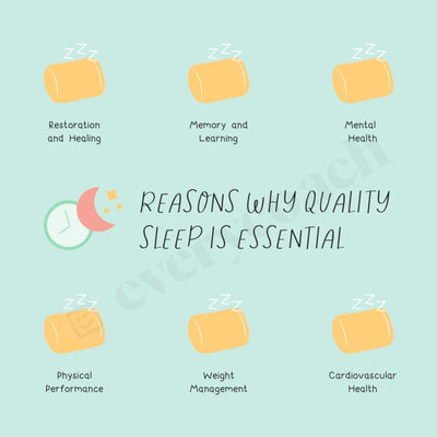 Reasons Why Quality Sleep Is Essential Instagram Post Canva Template