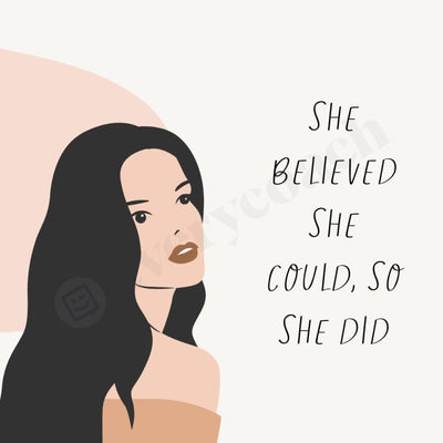 She Believed Could So Did Instagram Post Canva Template