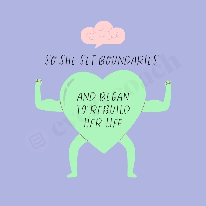 So She Set Boundaries And Began To Rebuild Her Life Instagram Post Canva Template