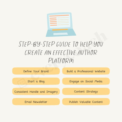 Step By Guide To Help You Create An Effective Author Platform Instagram Post Canva Template