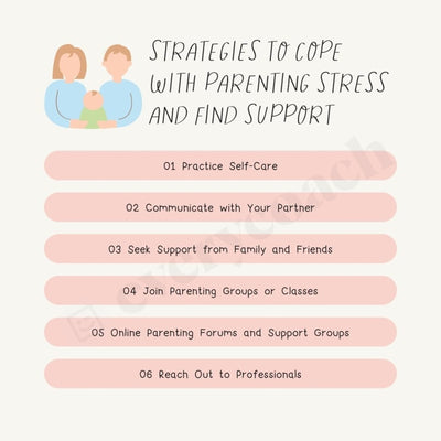 Strategies To Cope With Parenting Stress And Find Support Instagram Post Canva Template