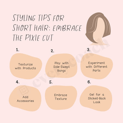 Styling Tips For Short Hair Embrace The Pixie Cut Instagram Post Canva Template