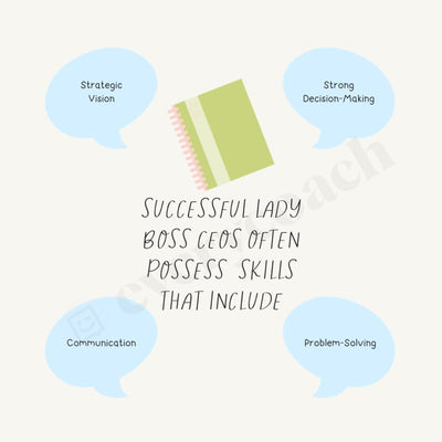 Successful Lady Boss Ceos Often Possess Skills That Include Instagram Post Canva Template