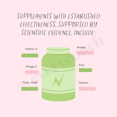 Supplements With Established Effectiveness Supported By Scientific Evidence Include Instagram Post
