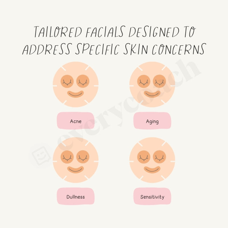 Tailored Facials Designed To Address Specific Skin Concerns Instagram Post Canva Template