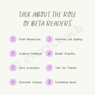 Talk About The Role Of Beta Readers Instagram Post Canva Template
